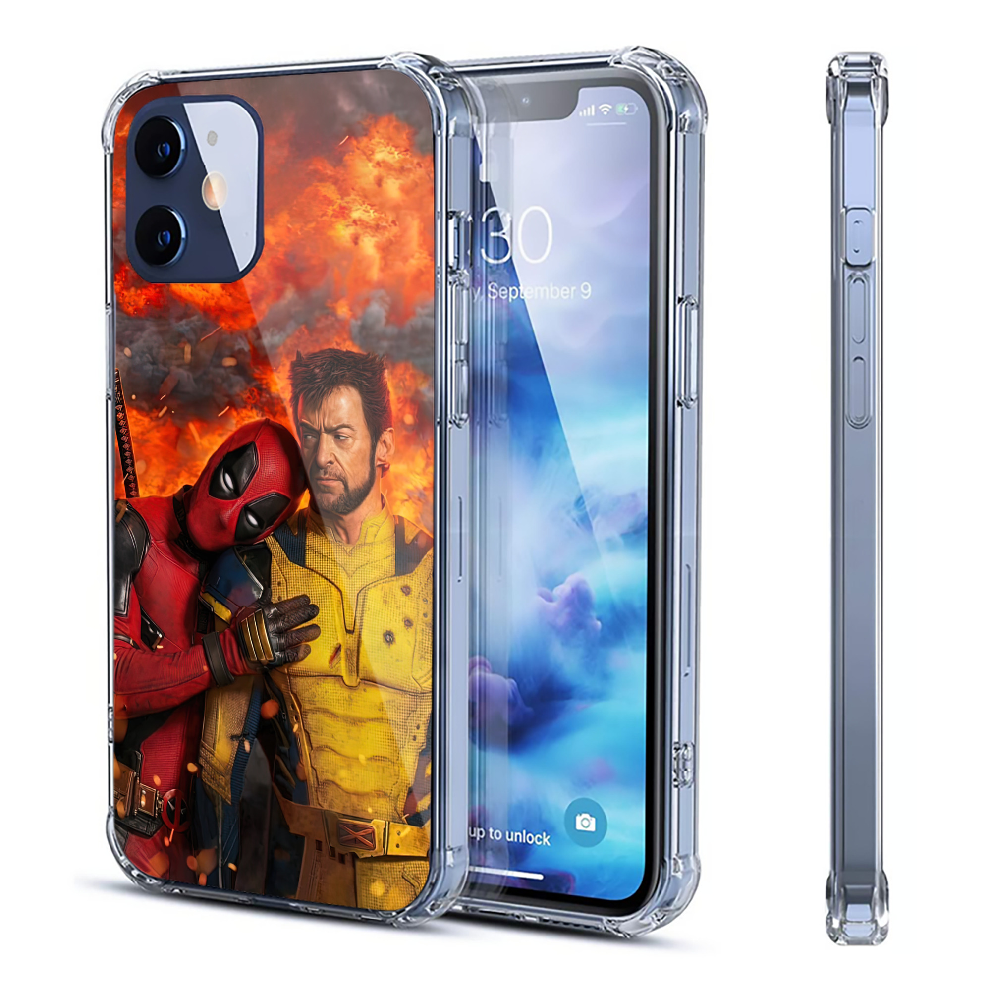 （画像用） Deadpool デッドプール 【iPhone 12シリーズ対応】透明スマホケース（クリアソフトケース）